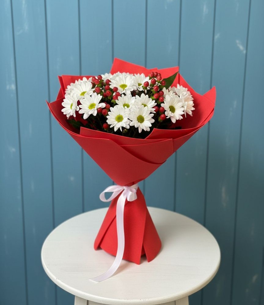 Букет цветов из: Хризантемы в Любимовке