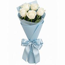 Букет 5 Белых роз Проуд в Любимовке