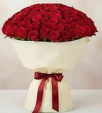Букет 101 Красная роза Милано в Любимовке