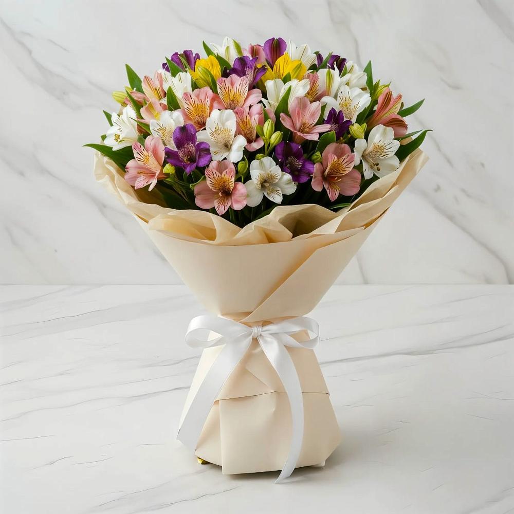 Букет цветов из: Альстромерии в Любимовке