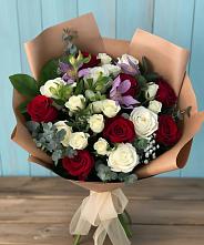 Букет цветов из:  Розы и Альстромерии в Любимовке