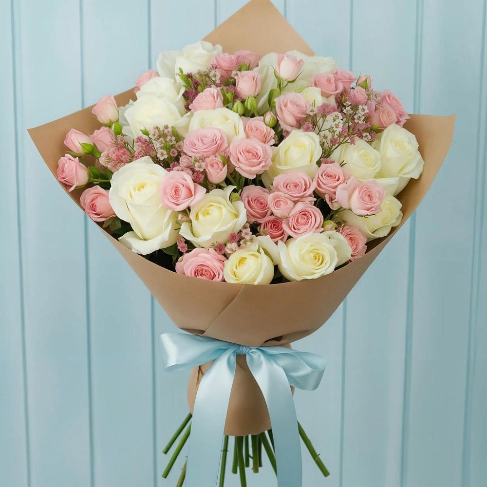 Букет цветов из: Розы в Любимовке