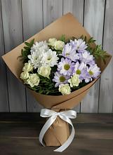 Букет цветов из:  Хризантемы и Розы в Любимовке