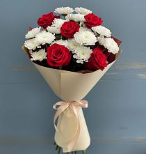 Букет цветов из:  Розы и Хризантемы в Любимовке