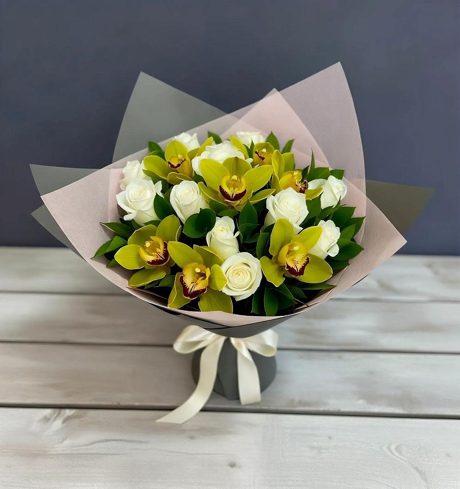 Букет цветов из: Орхидеи и Розы в Любимовке