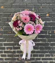Букет цветов из:  Герберы и Хризантемы в Любимовке