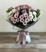 Букет цветов из:  Хризантемы и Розы в Любимовке