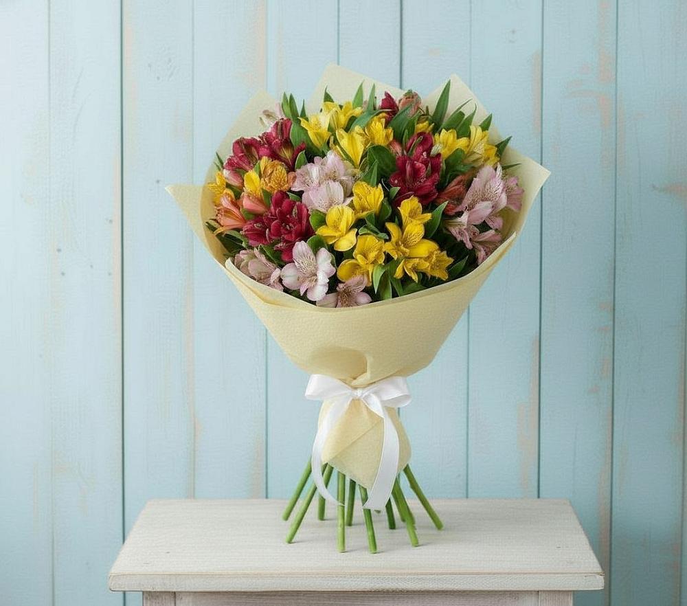 Букет цветов из: Альстромерии в Любимовке
