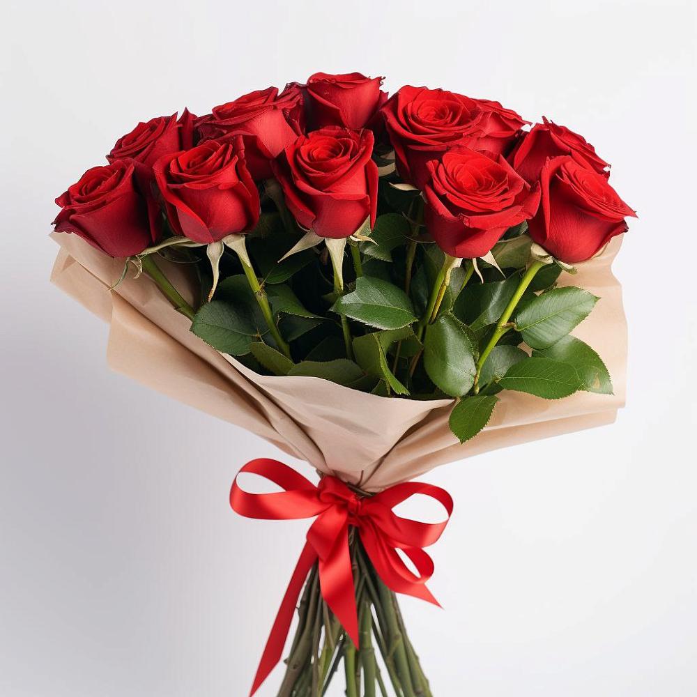 Букет 11 Красных роз Эдлесс Лав в Любимовке