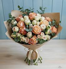 Букет цветов из:  Альстромерии и Розы в Любимовке