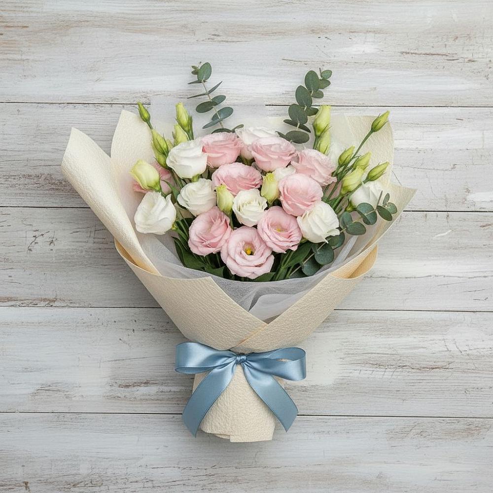 Букет цветов из: Лизиантусы в Любимовке